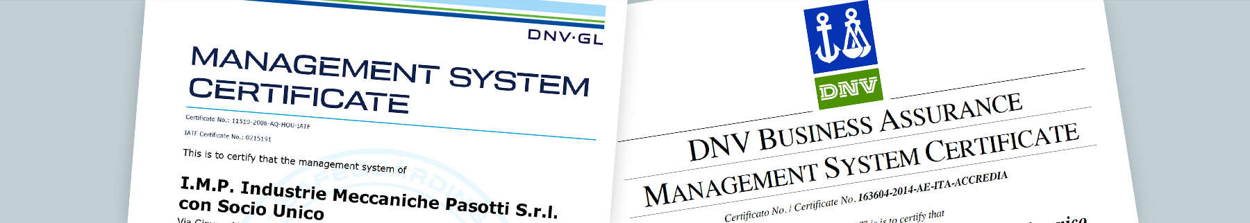 Certificazioni DNV